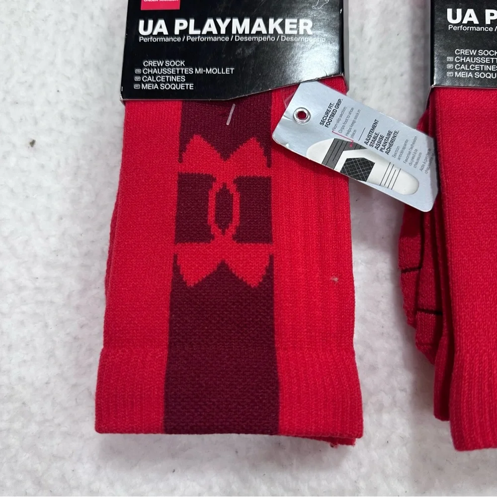 Under Armour Playmaker Red Athletic Socks